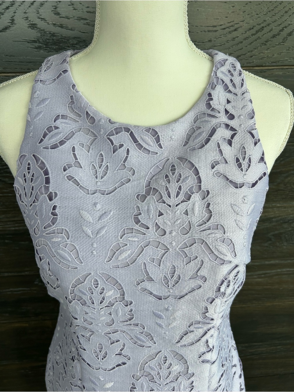 Antonio Melani Lace Sheath Midi Dress Lavender Size 4 - Picture 4 of 12